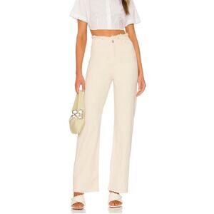Womens We Wore What Cream High Rise Straight Leg Jeans Size 26 EUC!